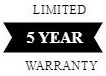 Limited 5 Year Warranty